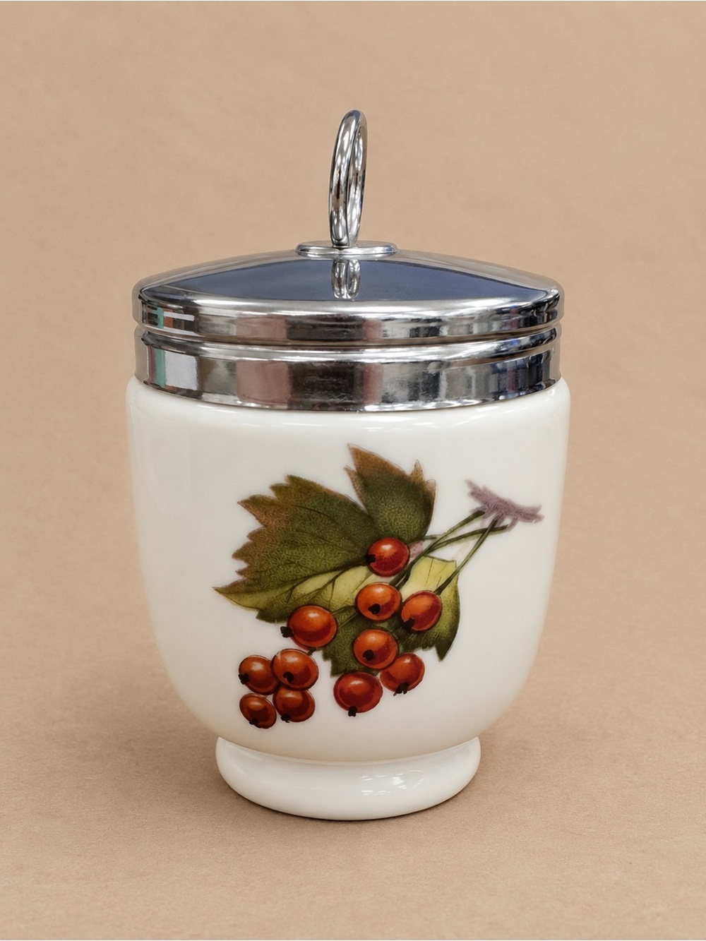 Vintage Royal Worcester White Porcelain Jar with Maker's Mark